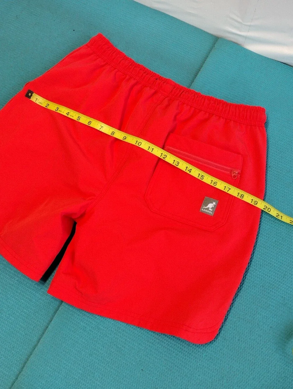 Kangol Men's Drawstring Swim Trunks Shorts Orange - M